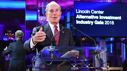 Michael Bloomberg, ancien maire de New York, lors d'un gala au Lincoln Center, le 16 avril 2018. (DIA DIPASUPIL / GETTY IMAGES NORTH AMERICA / AFP)