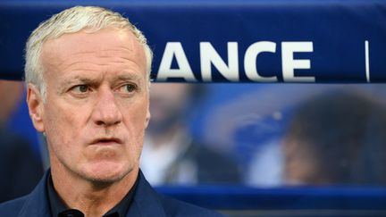 Le sélectionneur français Didier Deschamps durant le match de Ligue des nations entre l'équipe de France et la Croatie, le 13&nbsp; juin 2022 au Stade de France. (FRANCK FIFE / AFP)