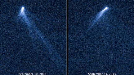 L'ast&eacute;ro&iuml;de P/2013 P5,&nbsp;observ&eacute; avec le t&eacute;lescope spatial Hubble et pris en photo par la Nasa. (NASA / ESA / D.JEWITT / UCLA / AFP)