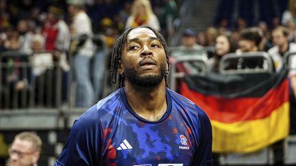 Le handballeur français Benoît Kounkoud, le 14 janvier 2024. (EIBNER-PRESSEFOTO/MARCEL VON FEHRN / VIA MAXPPP)