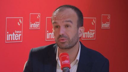 Manuel Bompard, coordinateur national de la France insoumise, sur France Inter, le 28 octobre 2024. (FRANCE INTER / RADIO FRANCE)