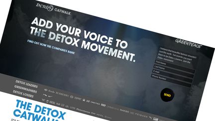 &nbsp; (Capture d'écran du site "Detox" de Greenpeace)