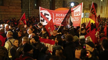 &nbsp; (Manifestation de socio-démocrates allemands face aux anti-islam © REUTERS | Hannibal Hanschke)