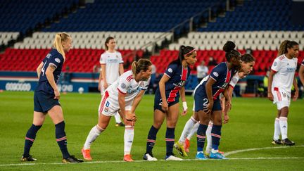 Au match aller des quarts de finale de la C1 féminine, l'OL s'était imposé 1 but à 0 au Parc des Princes contre le PSG, mercredi 24 mars 2021. (MELANIE LAURENT / A2M SPORT CONSULTING)