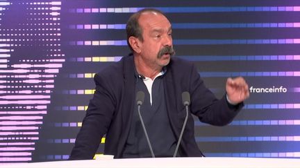 Philippe Martinez, secrétaire général de la CGT, était vendredi 14 octobre l'invité du 8h30 franceinfo.&nbsp; (FRANCEINFO / RADIOFRANCE)