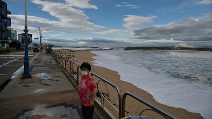 Sur le front de mer de la ville sud-coréenne de Sokcho, le 7 septembre 2020. (ED JONES / AFP)