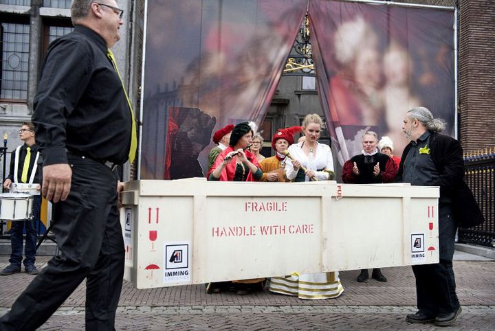 Restitution au Musée Westfries (Pays-Bas) de cinq tableaux volés 
 (Olaf KRAAK / ANP / AFP)