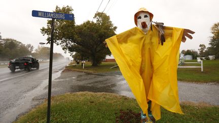 Les New-Yorkais ont surnomm&eacute; l'ouragan Sandy "Superstorm", "Frankenstorm" ou encore "Monsterstorm" ("temp&ecirc;te monstre") en hommage &agrave; la f&ecirc;te d'Halloween, le 31 octobre 2012. (KEVIN LAMARQUE / REUTERS)