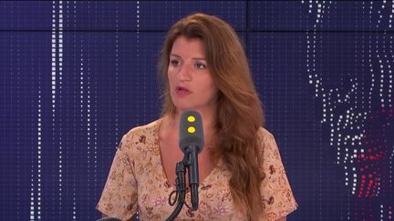 Marlène Schiappa, secrétaire d'État chargée de l'Égalité entre les femmes et les hommes, invitée du "8h30 politique", mercredi 7 août 2019.&nbsp; (FRANCEINFO / RADIOFRANCE)