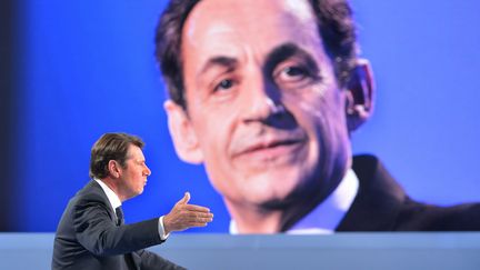 Le d&eacute;put&eacute;-maire UMP de Nice,&nbsp;Christian Estrosi, le 15 juin 2014, sur le plateau de "C Politique", sur France 5, &agrave; Paris. (IBO/SIPA)