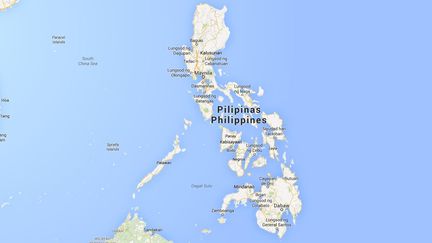 Capture d'&eacute;cran d'une carte pointant les Philippines.&nbsp; ( GOOGLE MAPS)