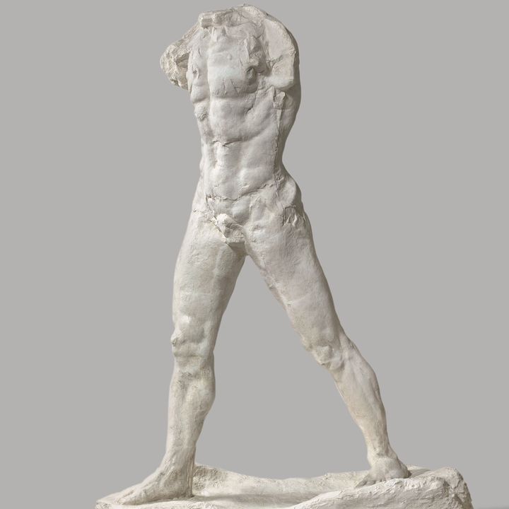 Auguste Rodin, L’Homme qui marche, grand modèle, 1907, Plâtre, 219 x 160 x 73,5 cm, Musée Rodin, Paris (© Musée Rodin – photo Hervé Lewandowski)