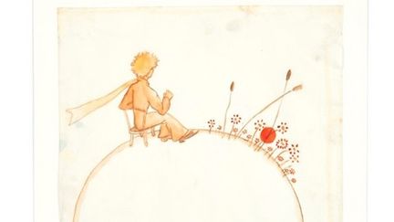 Aquarelle originale utilisée pour l'illustration du Petit Prince. Antoine de Saint-Exupéry. (ARTCURIAL)