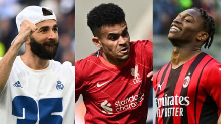 Karim Benzema champion avec le Real Madrid, Luiz Dias et Liverpool en embuscade en Premier League, et Rafael Leao buteur avec l'AC Milan. (AFP)