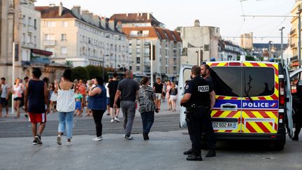 La police à Caen (Calvados), le 21 juin 2017. (CHARLY TRIBALLEAU / AFP)