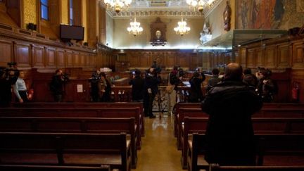 Cour d'assises spéciale de Paris, avant l'audience de Carlos. (MARTIN BUREAU / AFP)