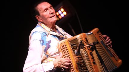 L'accord&eacute;oniste Andr&eacute; Verchuren, le 15 mai 2011 &agrave; Montb&eacute;liard (Doubs). (MAXPPP)