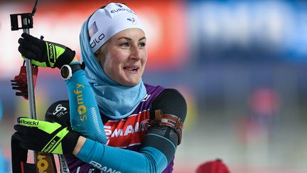 La biathlète française, Justine Braisaz. (ALEXANDER VILF / SPUTNIK)