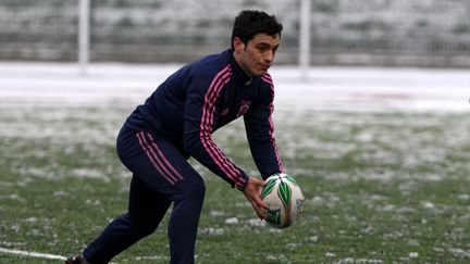 Aristide Barraud, lors d'un entraînement du Stade Français, au stade Suzanne-Lenglen, à Paris, le 12 janvier 2010. (MAXPPP)