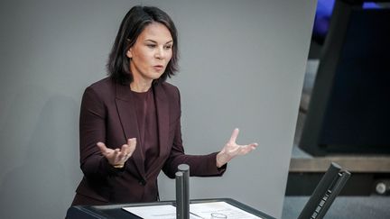 La ministre des Affaires étrangères allemande, Annalena Baerbock, le 28 septembre 2023 à Berlin (Allemagne). (KAY NIETFELD / DPA)