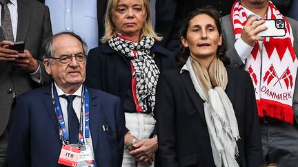 Noël Le Gaët et Amélie Oudéa-Castéra, le 3 juin 2022, au Stade de France. (MATTHIEU MIRVILLE / AFP)