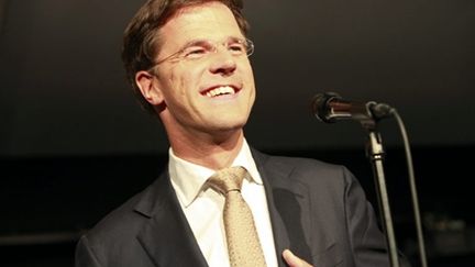 Mark Rutte (VVD) en juin 2010, dont le parti est arrivé en tête, possible futur premier ministre (AFP/ANOEK DE GROOT)