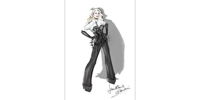 Tenue signée Gaultier que porte Madonna pendant la tournée MDNA
 (Jean Paul Gaultier)