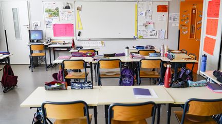 Illustration salle de classe. (FREDERIC PETRY / HANS LUCAS via AFP)