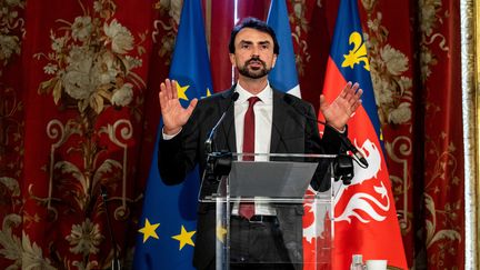 Le nouveau maire de Lyon, Grégory Doucet (JEFF PACHOUD / AFP)