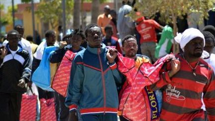 Migrants à Melilla, au centre d'accueil. (AFP)