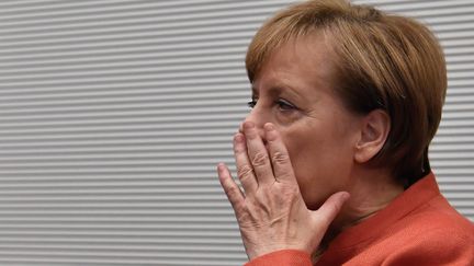 La chancelière allemande Angela Merkel, le 20 novembre 2017. (JOHN MACDOUGALL / AFP)