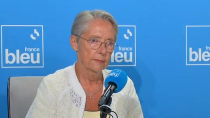 Elisabeth Borne invitée de l'émission "Ma France" sur France Bleu le 23 août 2023. (FRANCE BLEU / RADIOFRANCE)