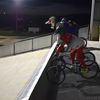 Les pilotes de BMX du club de Compiègne-Venette (Oise) à l'entraînement sur la nouvelle piste, le 14 mars 2024. (Hortense Leblanc)