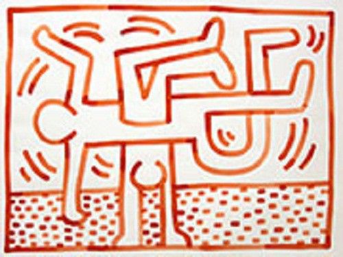 Keith Haring - Sans titre, 1983 Encre sur papier
 (Jean-Louis Bellurget Keith Haringartwork © Keith HaringFoundation)