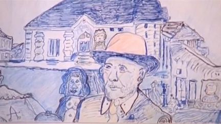 L&#039;un des dessins de Louis Aragon exposés à l&#039;Atelier Cézanne
 (DR )