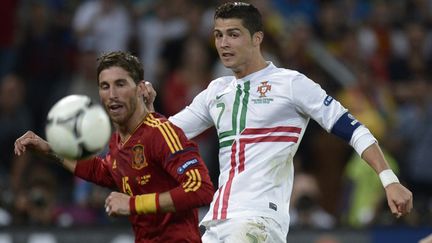 Cristiano Ronaldo et Sergio Ramos, coéquipiers du Real Madrid face à face à l'Euro