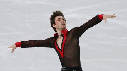 Le patineur Fran&ccedil;ais Brian Joubert sur la patinoire de Sotchi (Russie), le 14 f&eacute;vrier 2014. (DAVID GRAY / REUTERS)