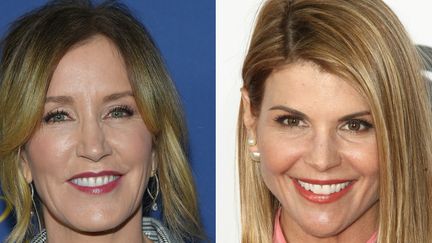 L'actrice américaine Felicity Huffman à Los Angeles en 2018 et l'actrice américaine Lori Loughlin en 2017, à Los Angeles également.
 (TOMMASO BODDI, LISA O&#039;CONNOR / AFP)