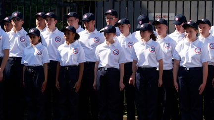 Le&nbsp;premier jour du Service national universel (SNU) au lycée Le Corbusier, à Tourcoing (Nord), le 17 juin 2019.&nbsp; (SYLVAIN LEFEVRE / HANS LUCAS)