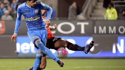 Lucho Gonzalo sous le maillot de l'OM (DAMIEN MEYER / AFP)