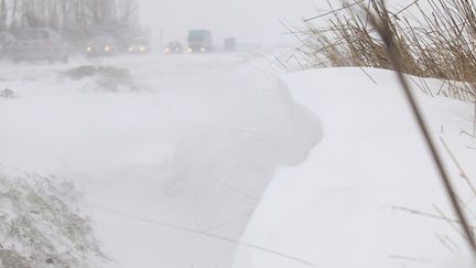 Sur la route pr&egrave;s de Vicogne (Somme), le 11 mars 2013. (PASCAL ROSSIGNOL / REUTERS)