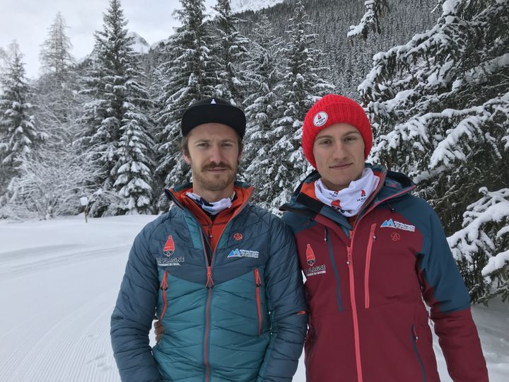 Tristan et Louna Ladevant font partie des meilleurs mondiaux. Ils s'entraînent le plus souvent à la Tour de glace de Champagny-en-Vanoise, un site unique en Europe. (JÉRÔME VAL / FRANCE-INFO)