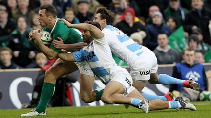 Tommy Bowe passe en force (PETER MUHLY / AFP)