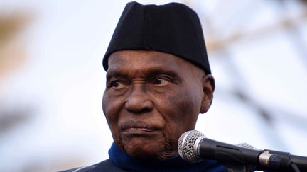 Abdoulaye Wade lors d'un meeting en 2015 (SEYLLOU / AFP)