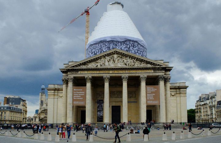 Le Panthéon décoré par JR à l'occasion des travaux (1er juin 2014)
 (Witt / SIPA)