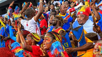 Les supporters de la République démocratique du Congo, lors du quart de finale de la CAN 2024 RD Congo-Guinée. (FRANCK BALLANGER / RADIO FRANCE)