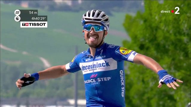 Tour de France : victoire du Français Julian Alaphilippe à Epernay