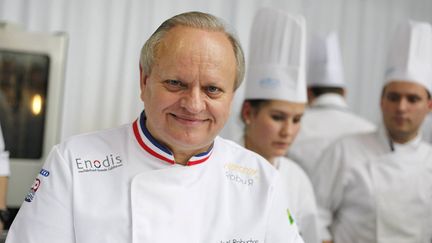 Le chef fran&ccedil;ais Jo&euml;l Robuchon, &agrave; Nice (Alpes-Maritimes), le 3 f&eacute;vrier 2014. (  MAXPPP)