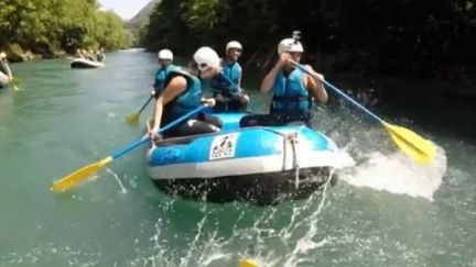 Les adeptes du rafting à la fête