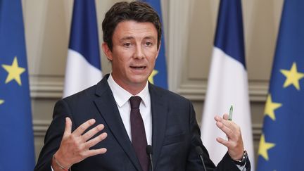 Benjamin Griveaux, porte-parole du gouvernement, lors d'une conférence de presse, à l'Elysée, le 5 septembre 2018. (LUDOVIC MARIN / AFP)